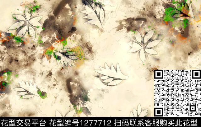 水彩手绘水彩D数码印花华亿平台下载（图片编号: 1277712） - 瓦栏（Walan）