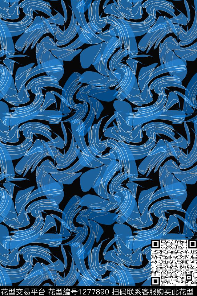 趣味手绘涂鸦图案手绘线条笔触传统印花华亿平台下载（图片编号: 1277890） - 瓦栏（Walan）