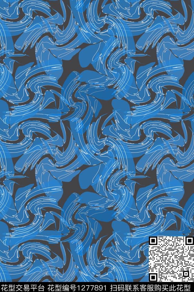 趣味手绘涂鸦图案手绘线条笔触传统印花华亿平台下载（图片编号: 1277891） - 瓦栏（Walan）