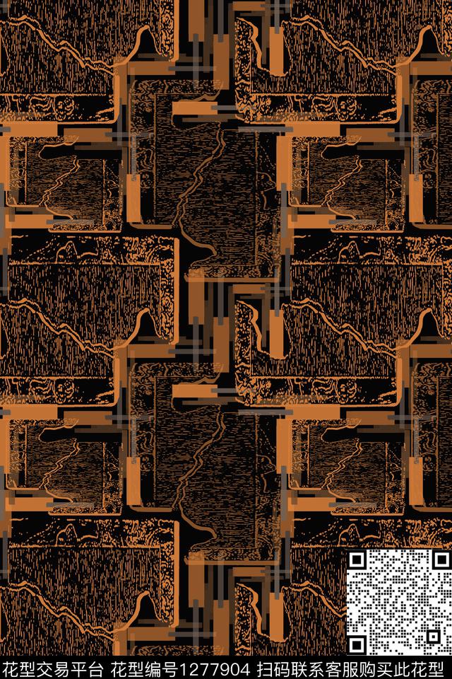 复古几何格子图案传统印花华亿平台下载（图片编号: 1277904） - 瓦栏（Walan）