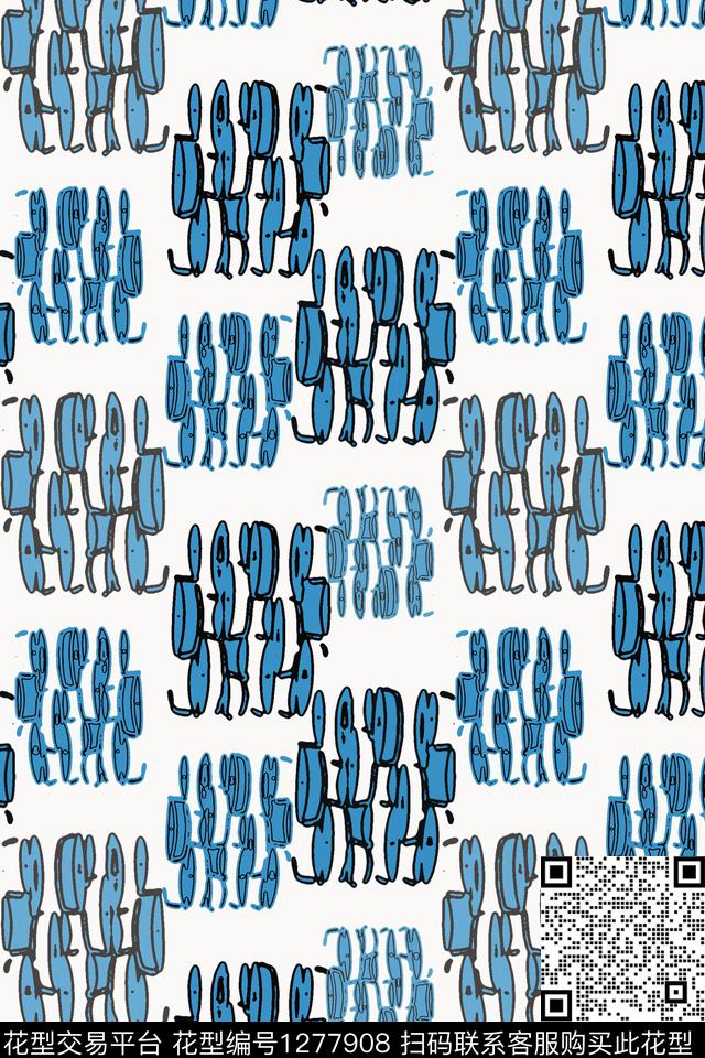 复古几何男装休闲花卉数码印花华亿平台下载（图片编号: 1277908） - 瓦栏（Walan）