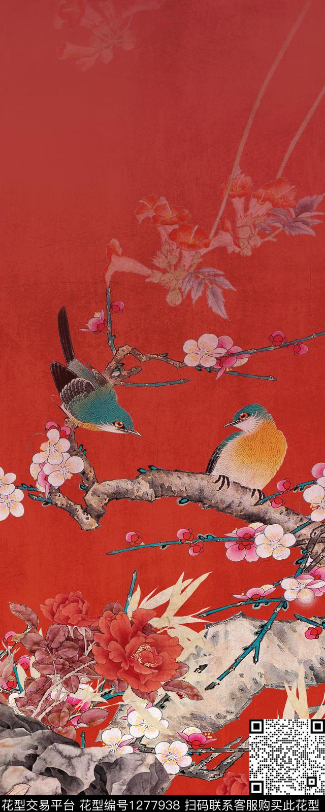 复古春夏华亿平台抽象数码印花华亿平台下载（图片编号: 1277938） - 瓦栏（Walan）