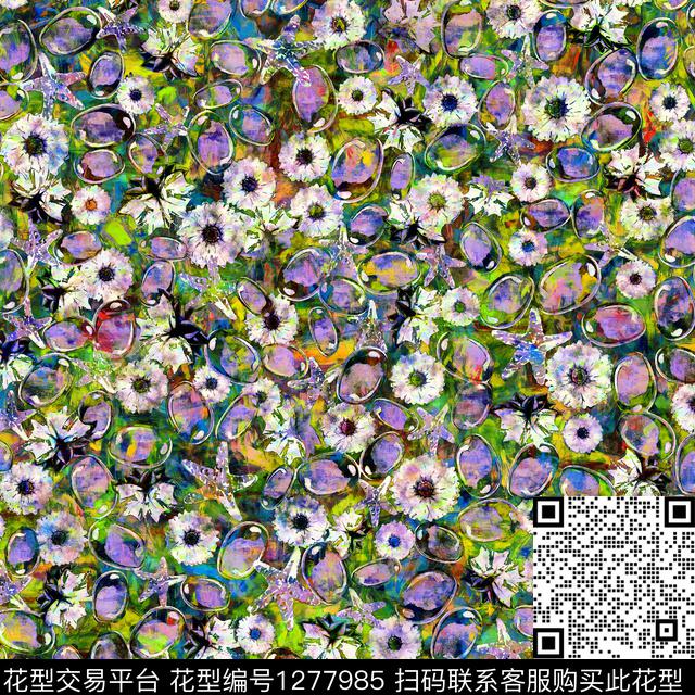 花卉手绘I数码印花华亿平台下载（图片编号: 1277985） - 瓦栏（Walan）