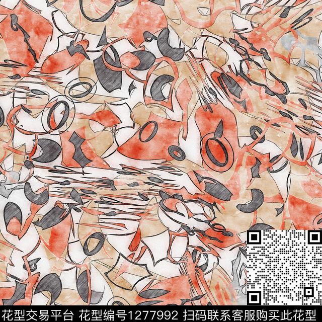 水彩抽象手绘数码印花华亿平台下载（图片编号: 1277992） - 瓦栏（Walan）