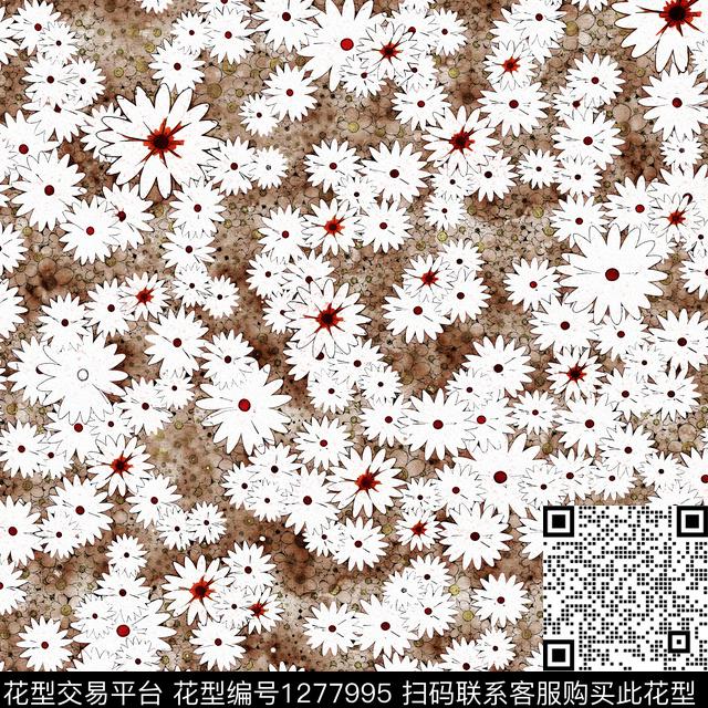 水彩花卉手绘数码印花华亿平台下载（图片编号: 1277995） - 瓦栏（Walan）