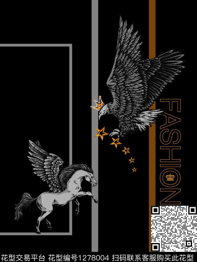 胸前独幅Fei-男装Fei-创意趣味传统印花华亿平台下载（图片编号: 1278004） - 瓦栏（Walan）