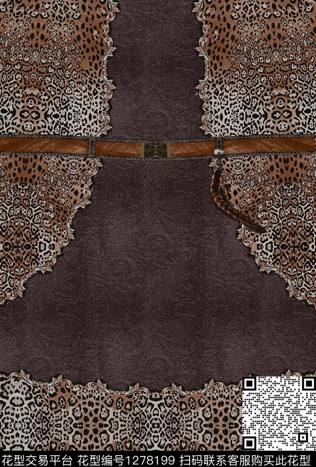 定位花女装连衣裙数码印花华亿平台下载（图片编号: 1278199） - 瓦栏（Walan）