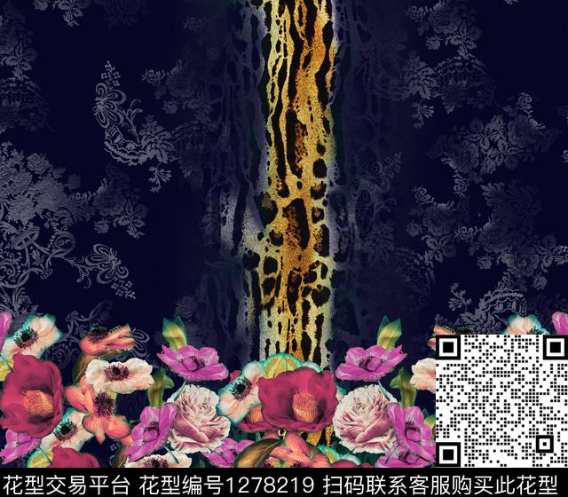 定位花女装连衣裙数码印花华亿平台下载（图片编号: 1278219） - 瓦栏（Walan）