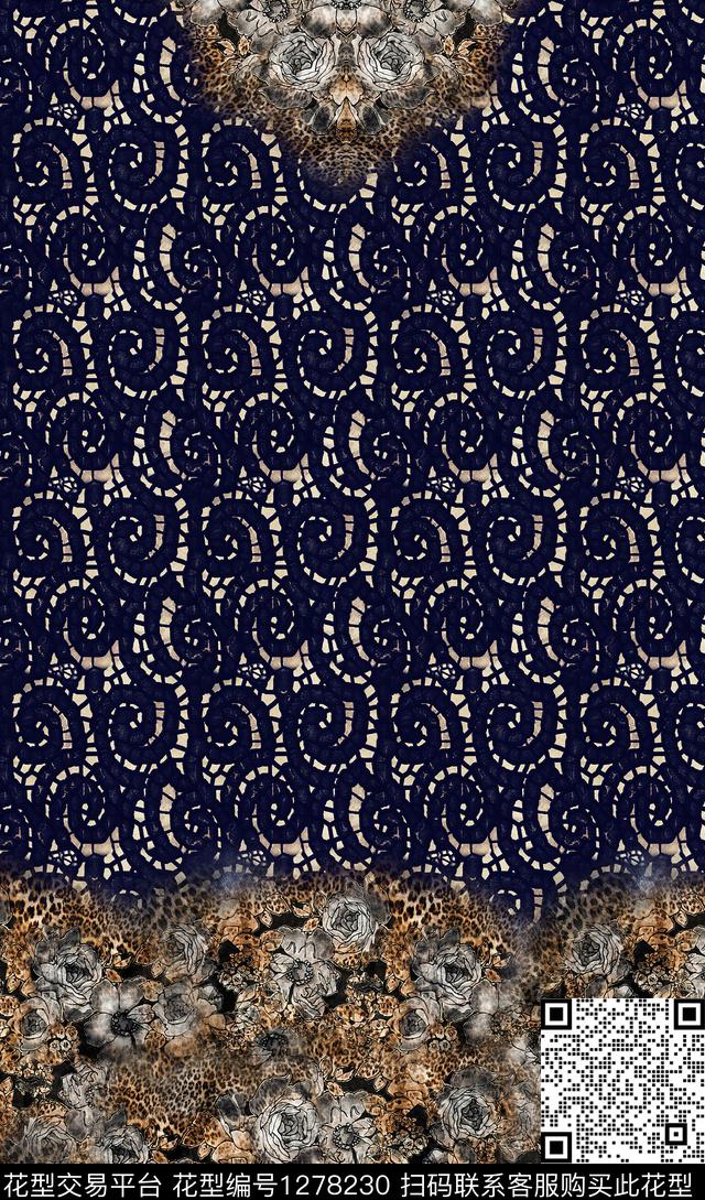 定位花女装连衣裙数码印花华亿平台下载（图片编号: 1278230） - 瓦栏（Walan）