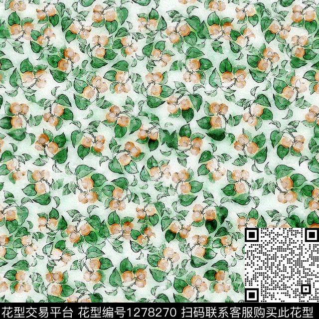 水彩花卉手绘数码印花华亿平台下载（图片编号: 1278270） - 瓦栏（Walan）