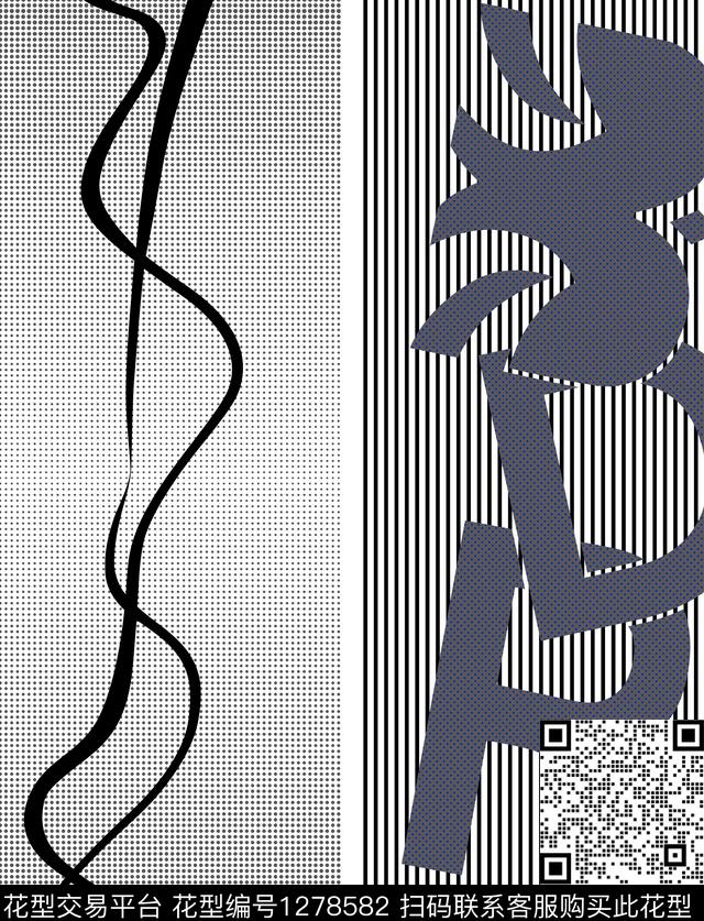 胸前独幅定位花几何传统印花华亿平台下载（图片编号: 1278582） - 瓦栏（Walan）