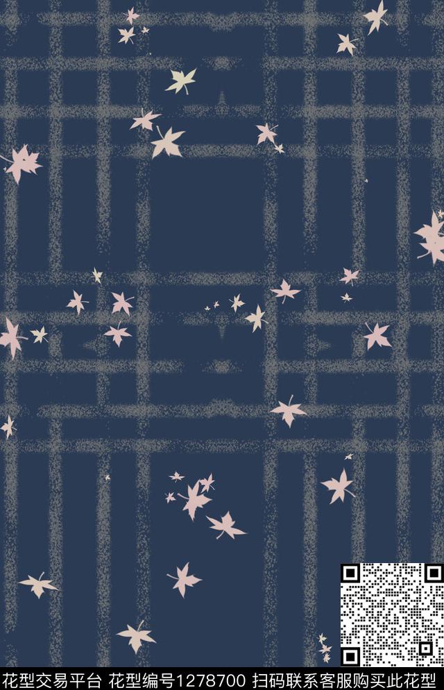 枫叶国画围巾传统印花华亿平台下载（图片编号: 1278700） - 瓦栏（Walan）