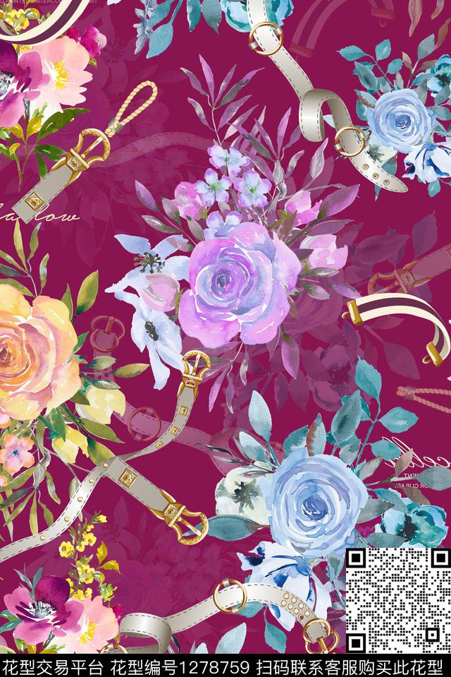 连衣裙花卉旗袍传统印花华亿平台下载（图片编号: 1278759） - 瓦栏（Walan）