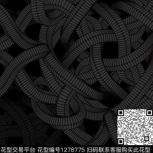 大牌男装数码科技几何炫酷数码印花华亿平台下载（图片编号: 1278775） - 瓦栏（Walan）