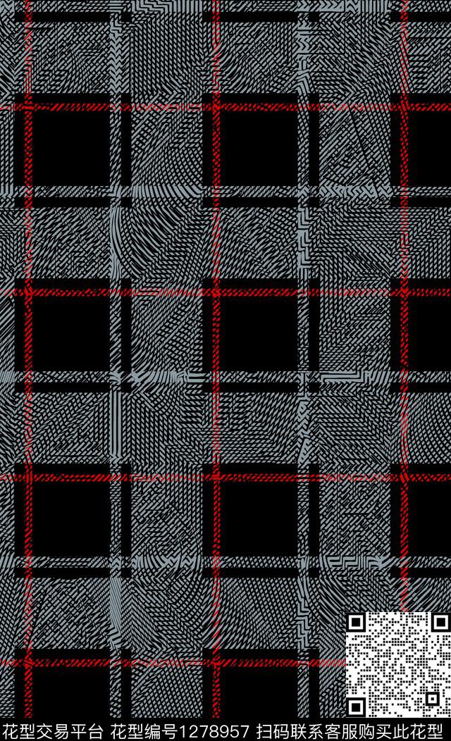 几何纹理格子传统印花华亿平台下载（图片编号: 1278957） - 瓦栏（Walan）