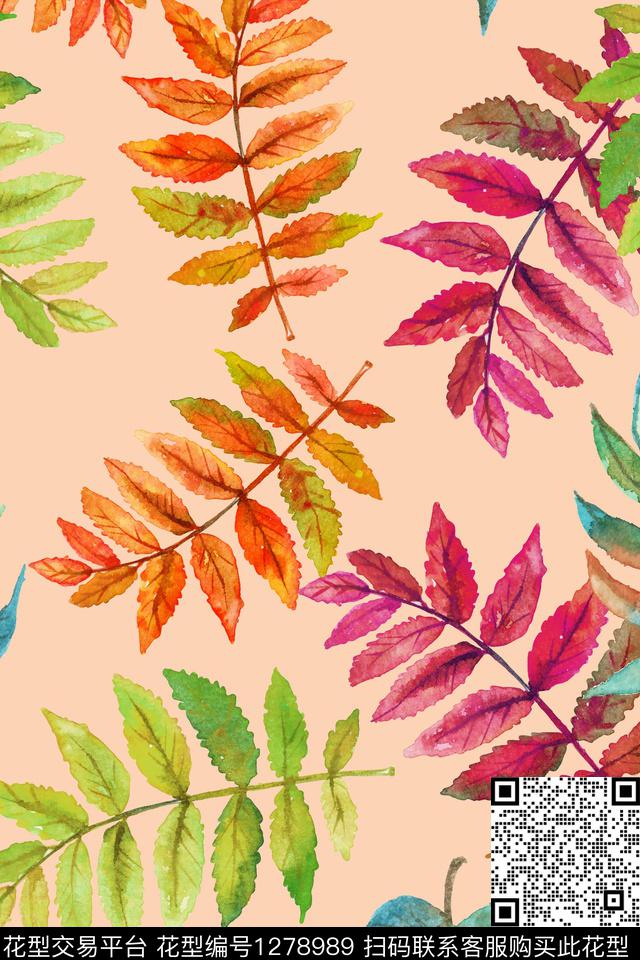 花卉大牌风民族风数码印花华亿平台下载（图片编号: 1278989） - 瓦栏（Walan）