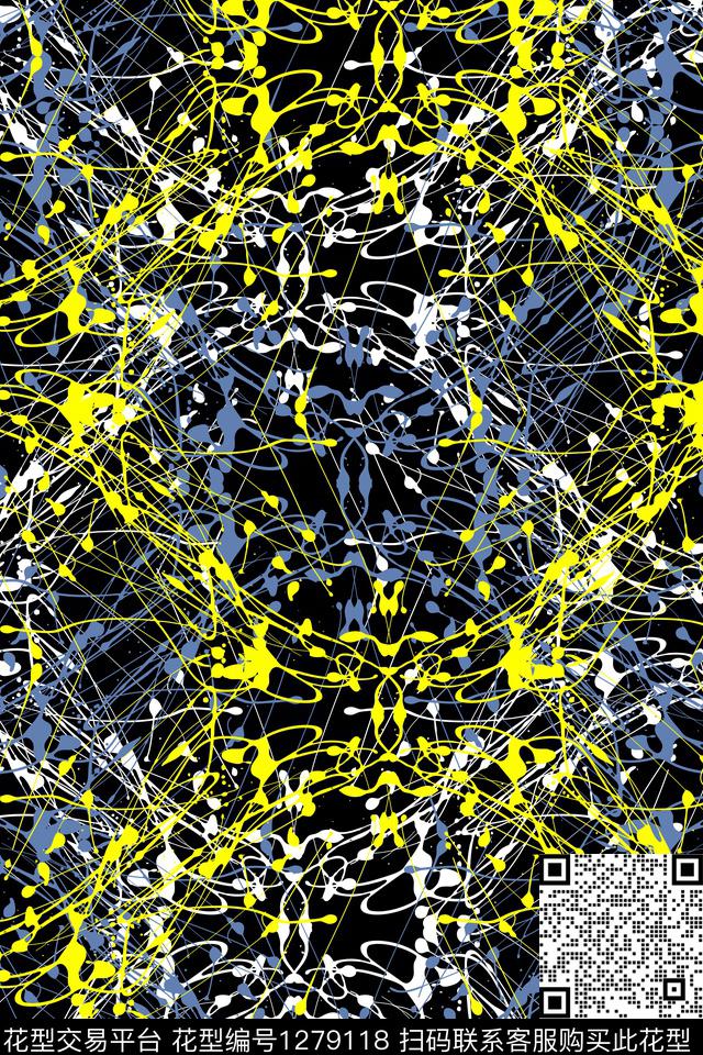 抽象男装传统印花华亿平台下载（图片编号: 1279118） - 瓦栏（Walan）