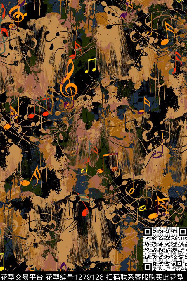 抽象男装肌理传统印花华亿平台下载（图片编号: 1279126） - 瓦栏（Walan）