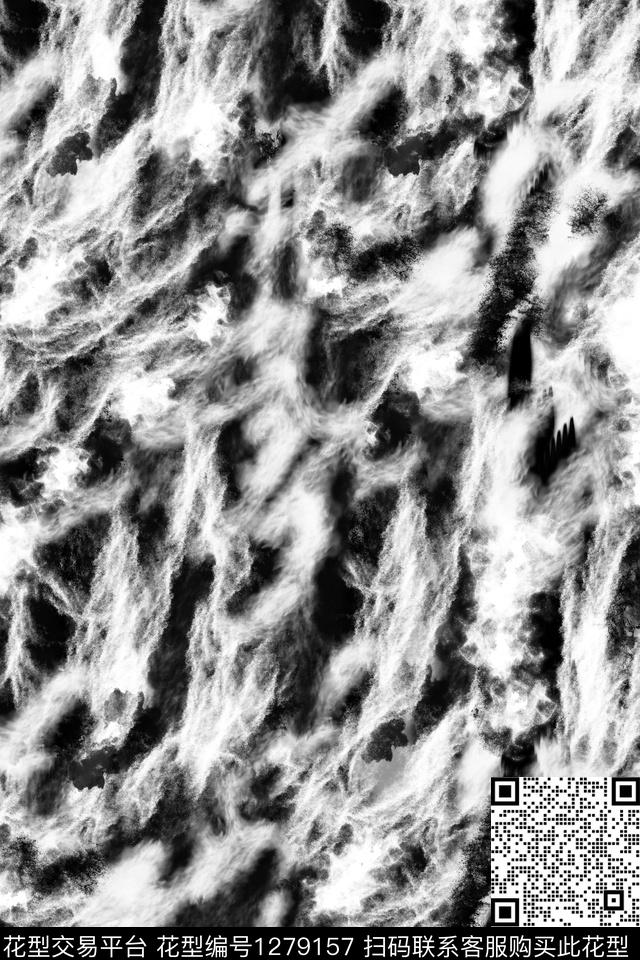 抽象男装数码印花华亿平台下载（图片编号: 1279157） - 瓦栏（Walan）