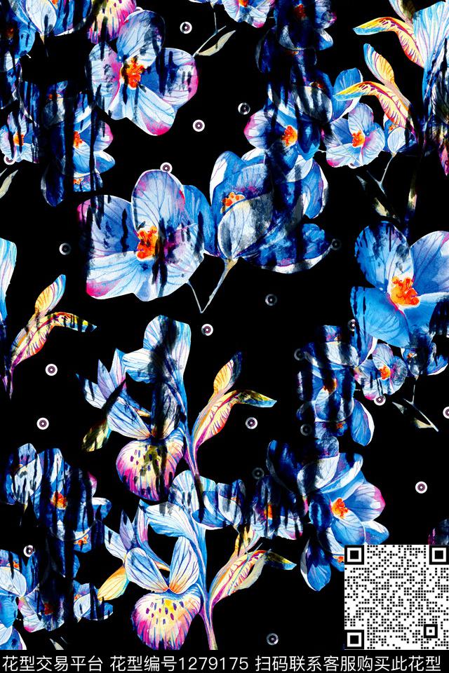 佩斯利花卉大牌风数码印花华亿平台下载（图片编号: 1279175） - 瓦栏（Walan）