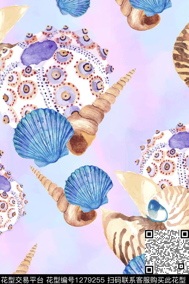 女装水彩泳装数码印花华亿平台下载（图片编号: 1279255） - 瓦栏（Walan）