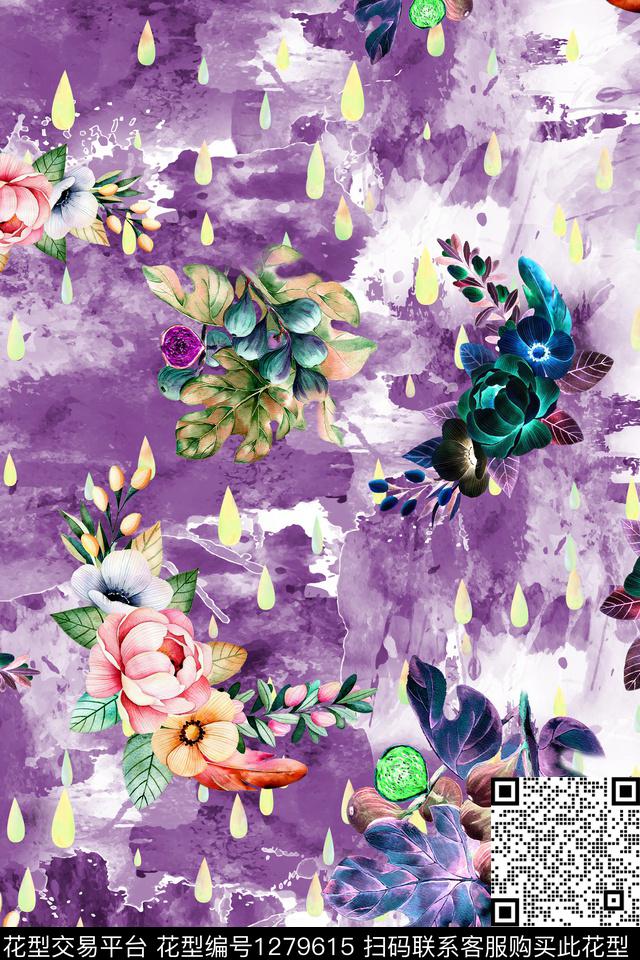 女装大牌风棉麻数码印花华亿平台下载（图片编号: 1279615） - 瓦栏（Walan）