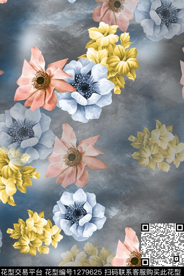 女装连衣裙大牌风数码印花华亿平台下载（图片编号: 1279625） - 瓦栏（Walan）