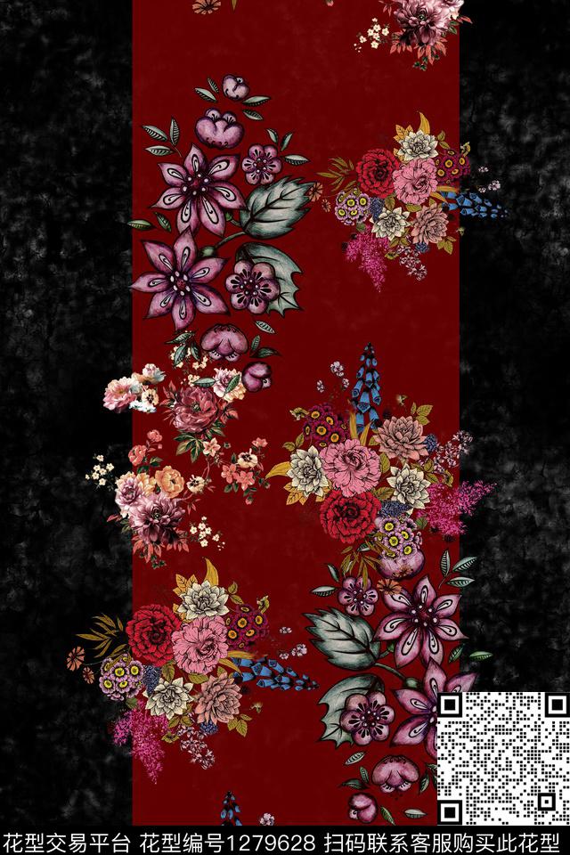 女装连衣裙大牌风数码印花华亿平台下载（图片编号: 1279628） - 瓦栏（Walan）