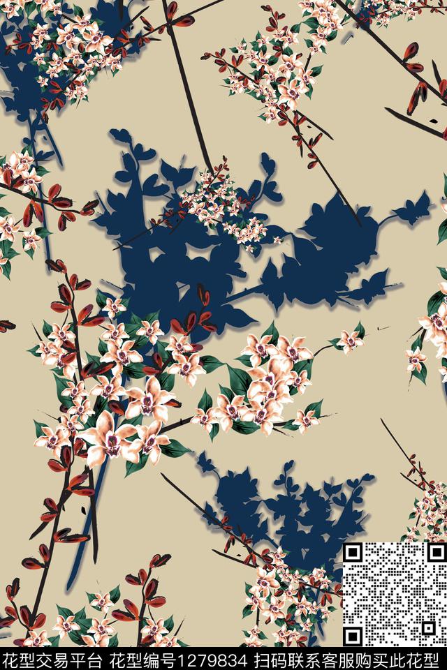 数码华亿平台花卉小碎花数码印花华亿平台下载（图片编号: 1279834） - 瓦栏（Walan）