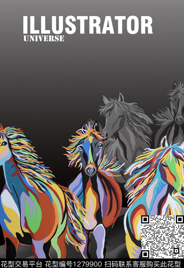 动物定位T桖卫衣男装印花插画印花数码印花华亿平台下载（图片编号: 1279900） - 瓦栏（Walan）