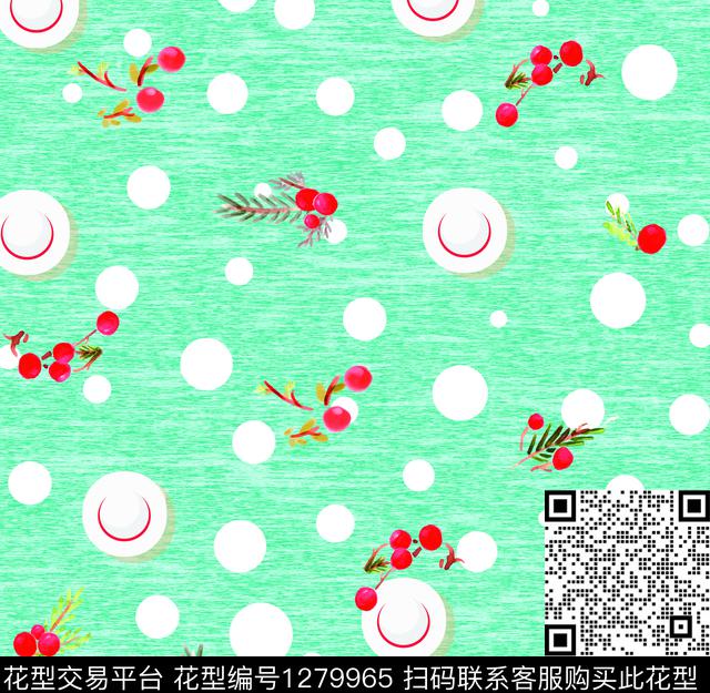 可爱波点传统印花华亿平台下载（图片编号: 1279965） - 瓦栏（Walan）