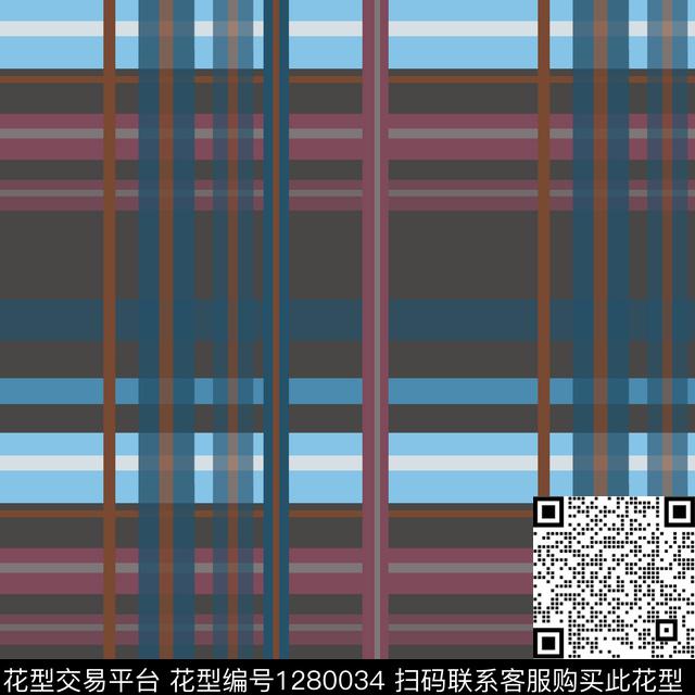 几何学院风格格子图案传统印花华亿平台下载（图片编号: 1280034） - 瓦栏（Walan）