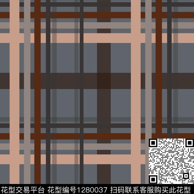 几何格子图案学院风格传统印花华亿平台下载（图片编号: 1280037） - 瓦栏（Walan）