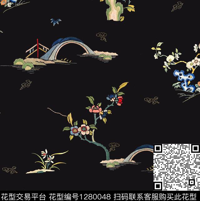 香云纱旗袍中老年数码印花华亿平台下载（图片编号: 1280048） - 瓦栏（Walan）