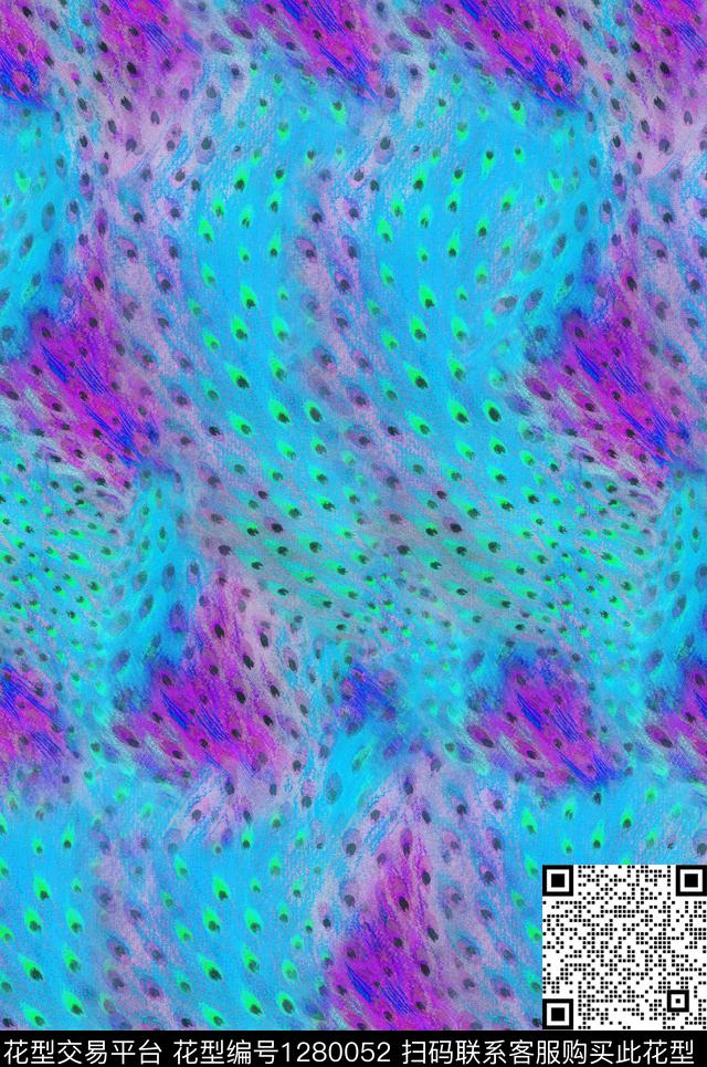 植物中国风国画数码印花华亿平台下载（图片编号: 1280052） - 瓦栏（Walan）