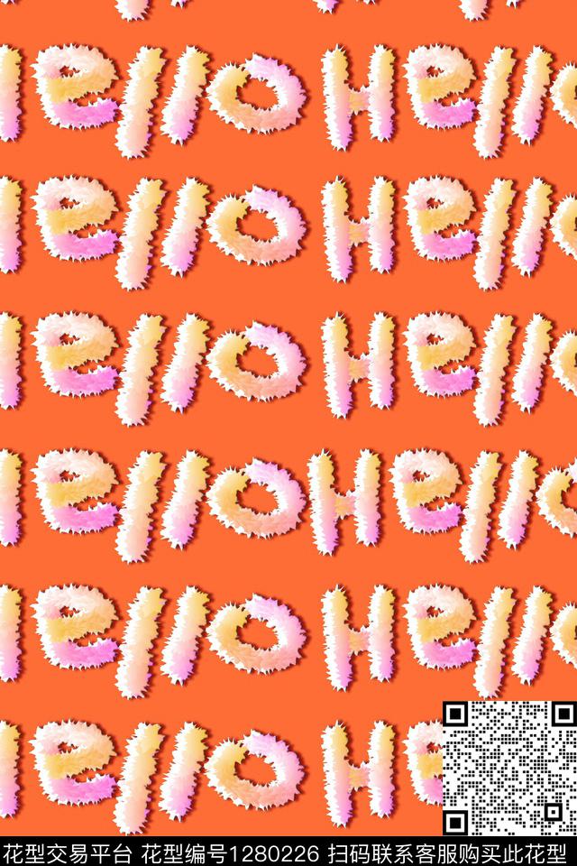 女装肌理卡通数码印花华亿平台下载（图片编号: 1280226） - 瓦栏（Walan）