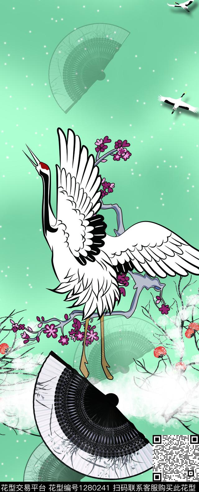 中国风定位花和风定位花汉服花卉数码印花华亿平台下载（图片编号: 1280241） - 瓦栏（Walan）