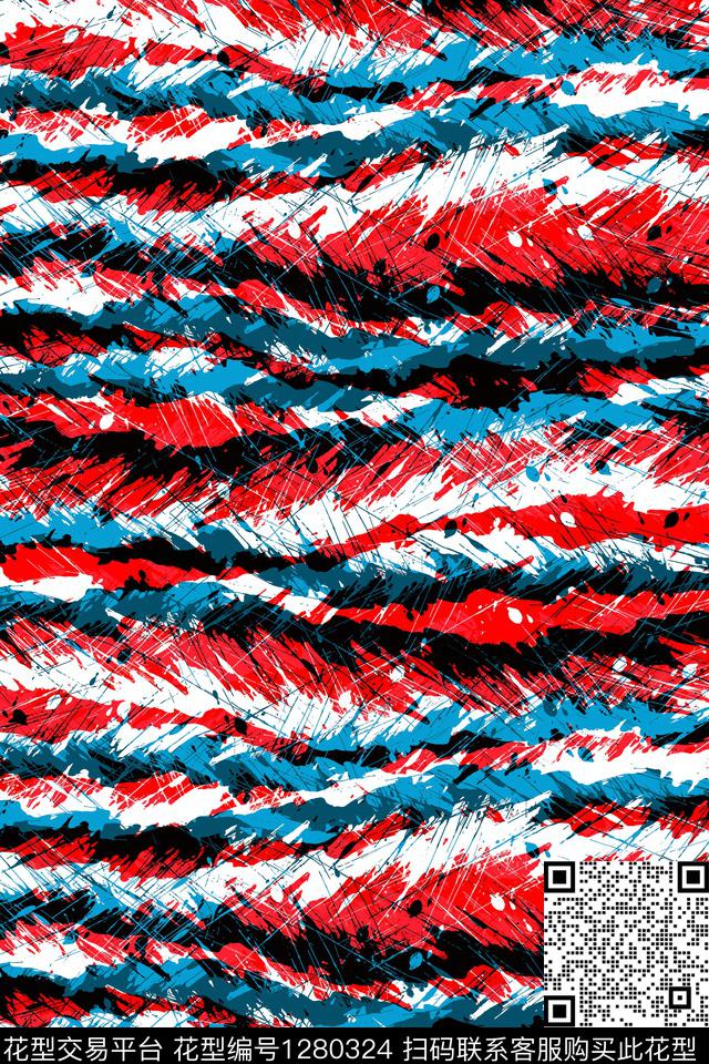 羽绒服运动服抽象男装传统印花华亿平台下载（图片编号: 1280324） - 瓦栏（Walan）