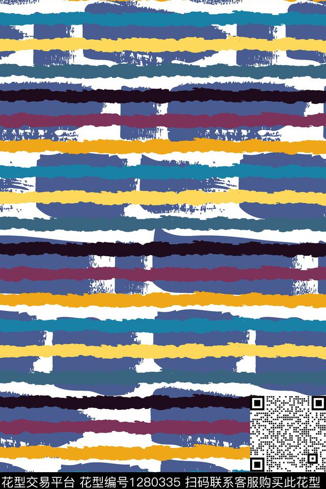 笔触女装几何传统印花华亿平台下载（图片编号: 1280335） - 瓦栏（Walan）