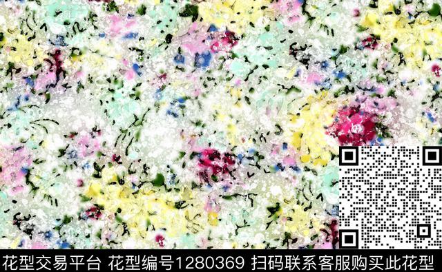 花卉手绘速写草图数码印花华亿平台下载（图片编号: 1280369） - 瓦栏（Walan）