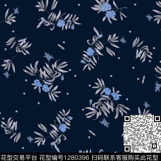 花卉大牌风数码印花华亿平台下载（图片编号: 1280396） - 瓦栏（Walan）