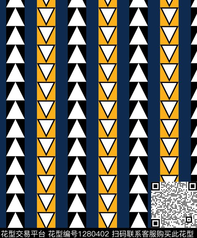 三角形条纹传统印花华亿平台下载（图片编号: 1280402） - 瓦栏（Walan）