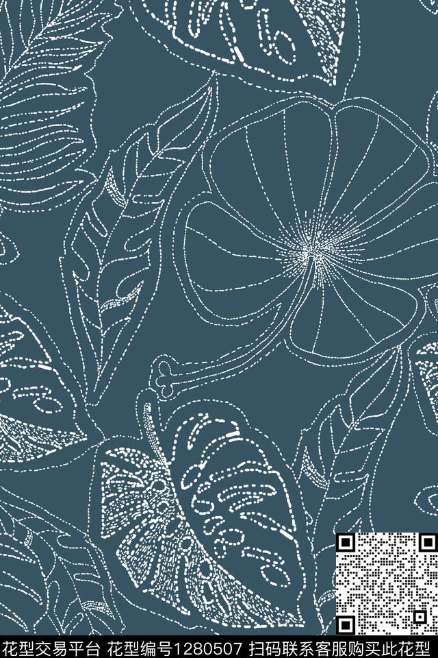 时尚单色传统印花华亿平台下载（图片编号: 1280507） - 瓦栏（Walan）