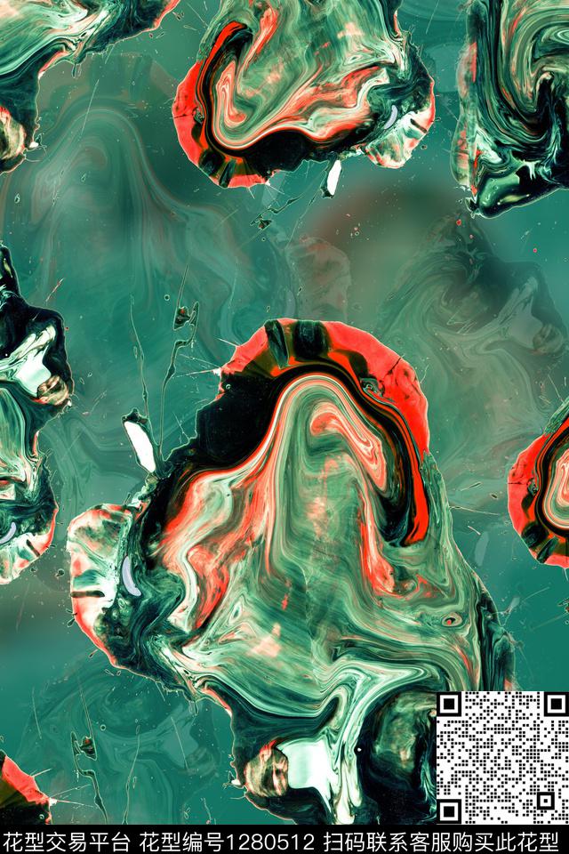 女装连衣裙花卉数码印花华亿平台下载（图片编号: 1280512） - 瓦栏（Walan）