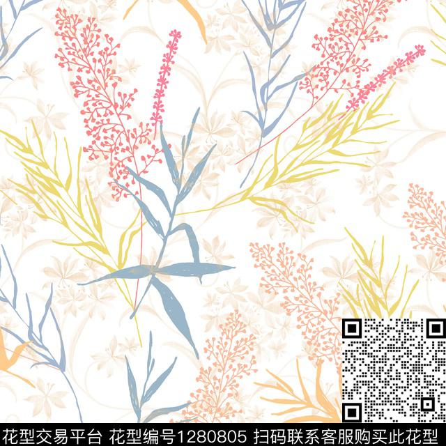 女装花卉传统印花华亿平台下载（图片编号: 1280805） - 瓦栏（Walan）