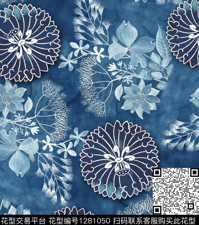 大牌风旗袍民族风数码印花华亿平台下载（图片编号: 1281050） - 瓦栏（Walan）