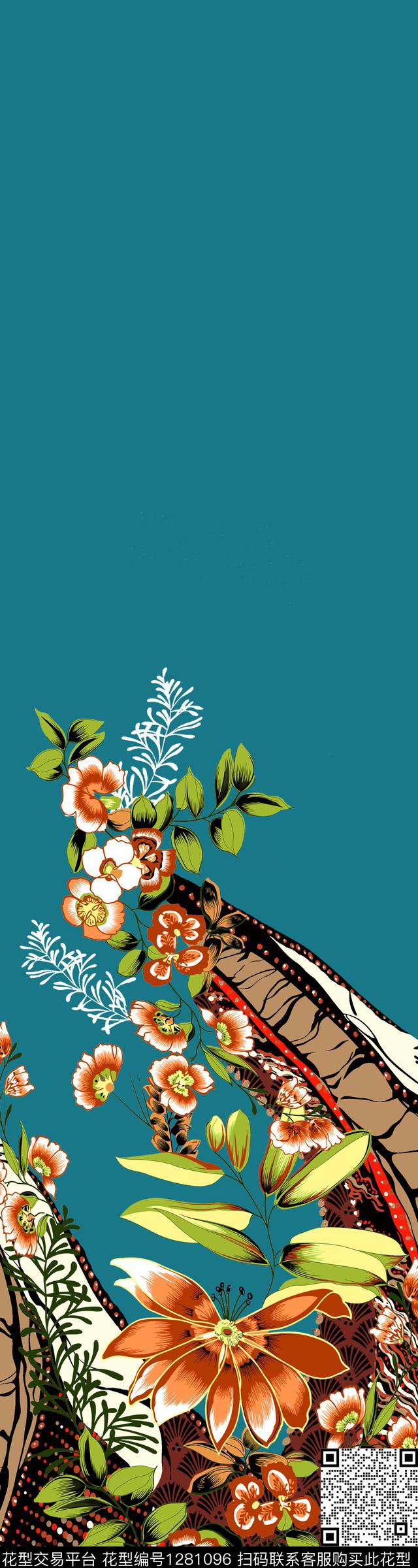 大牌风旗袍民族风数码印花华亿平台下载（图片编号: 1281096） - 瓦栏（Walan）