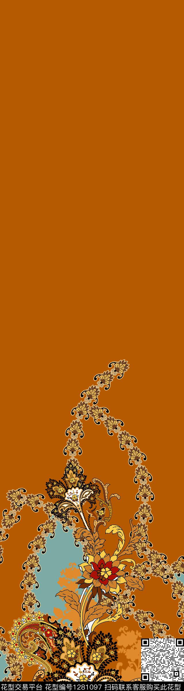 大牌风旗袍民族风数码印花华亿平台下载（图片编号: 1281097） - 瓦栏（Walan）