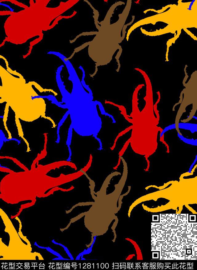 蜘蛛简约传统印花华亿平台下载（图片编号: 1281100） - 瓦栏（Walan）