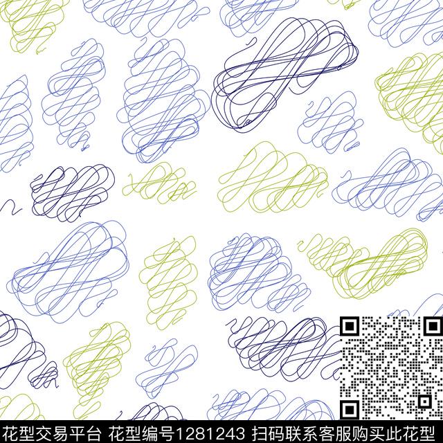 女装肌理线条传统印花华亿平台下载（图片编号: 1281243） - 瓦栏（Walan）